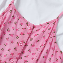Girls Slip Dress with Short Sleeve Tee