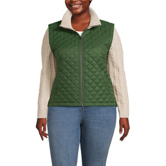 Women's Plus Size Quilted Sweater Hybrid Barn Jacket