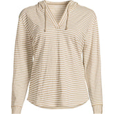 Women's Long Sleeve Slub Hooded Popover