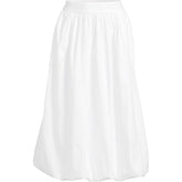 Women's Poplin High Rise Bubble Hem Midi Skirt
