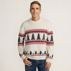 Men's Long Sleeve Drifter Christmas Tree Crewneck Sweater