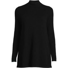 Women's Cashmere Mock Neck Swing Tunic Sweater