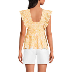 Women's Lightweight Jersey Ruffle Peplum Top