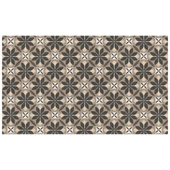 Matterly Skid Resistant Floral Mosaic Floor Mat