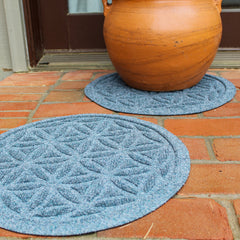 Matterly Waterhog 17" Round Flower of Life Plant Trivet - Set of 2