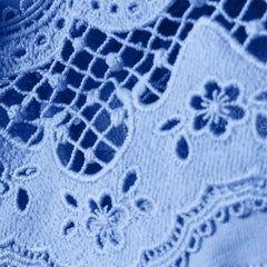 Women's Petite Short Sleeve Slub Jersey Cutwork T-Shirt