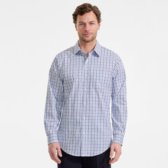 Men's Tall No Iron Supima Cotton Pinpoint Straight Collar Dress Shirt