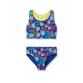 Girls Chlorine Resistant Reversible Sporty Bikini Swimsuit Set