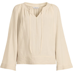 Women's Voile Tie Neck Poet Blouse