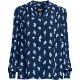 Women's Crepe Split Neck Popover Top