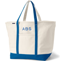 Extra Large 5 Pocket Open Top Canvas Tote Bag