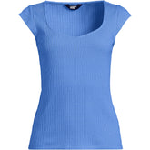 Women's Pointelle Cap Sleeve Top