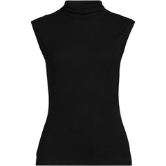 Women's Plus Size Cap Sleeve Drapey Rib Fitted Funnel Neck Tank