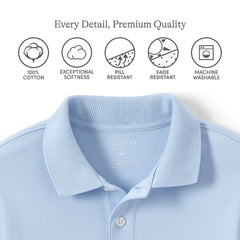 Kids Husky Short Sleeve Interlock Polo Shirt