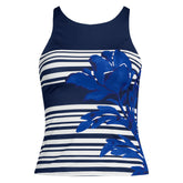 Women's DDD-Cup Chlorine Resistant Tugless High Neck Strappy Back Tankini Swimsuit Top