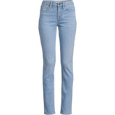Women's Plus Size Mid Rise Straight Leg Blue Jeans