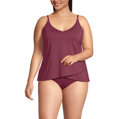 Women's Plus Size Tulip Hem Tankini Top