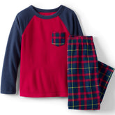 Kids Long Sleeve Pocket Fleece Pajama Set