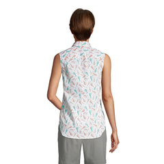 Women's Tall No Iron Supima Cotton Sleeveless Shirt