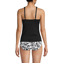 Women's Shirred V-neck Tankini Swimsuit Top