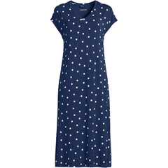 Women's Plus Size Cooling Cap Sleeve Midi Nightgown