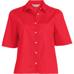 Women's Plus Size Poplin Button Front Shirt