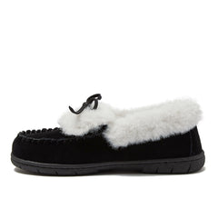 Women's Fluffy Lined Indoor Outdoor Moccasin Slippers