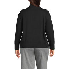 Women's Plus Cotton Modal Funnel Neck Sweater