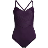 Women's Plus Size New SlenderSuit Pleated Low Leg One Piece Swimsuit