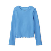 Girls Active Long Sleeve Rib Knit Top
