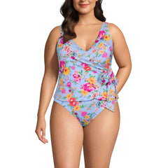 Women's Plus Size DD-Cup Side Tie Tankini Top