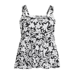 Women's D-Cup Flutter Scoop Neck Tankini Top