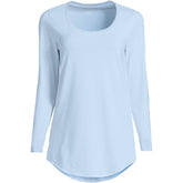 Women's Tall Long Sleeve Power Performance Scoop Neck Curved Hem Tunic Tee