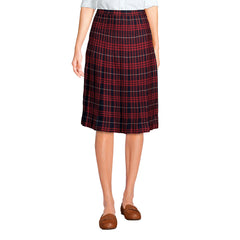 Women's Plaid Pleated Skirt Below the Knee