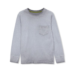 Boys Long Sleeve Washed Pocket Shirt