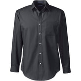 School Uniform Men's Long Sleeve Tailored Straight Collar Broadcloth Dress Shirt