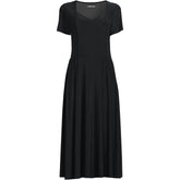 Women's Plus Size Silky Knit Sweetheart Midi Dress