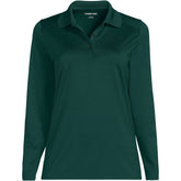 School Uniform Women's Long Sleeve Feminine Fit Rapid Dry Polo Shirt