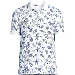 Men's Tall Short Sleeve Pique Printed Polo