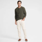 Men's Long Sleeve Thermal Waffle Henley