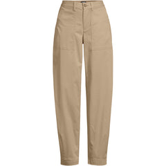 Women's Tall Chino High Rise Barrel Leg Utility Ankle Pants