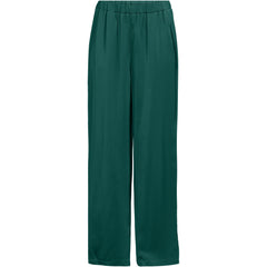 Women's Satin Mid Rise Relaxed Pull On Wide Leg Pants