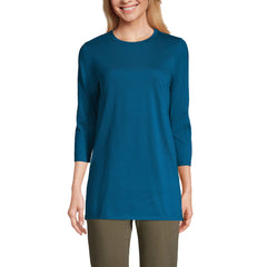 Women's Petite 3/4 Sleeve Cotton Supima Tunic
