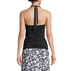 Women's DD-Cup Chlorine Resistant Square Neck Halter Tankini Swimsuit Top