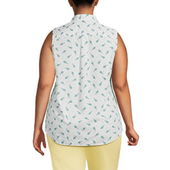 Women's Plus Size No Iron Sleeveless Shirt