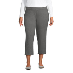 Women's Plus Size Starfish Mid Rise Pull On Crop Pants