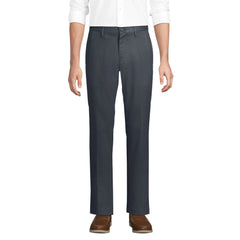 Men's No Iron Straight Fit Plain Front Chino Pant