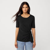 Women's Lightweight Jersey Tie Front Top