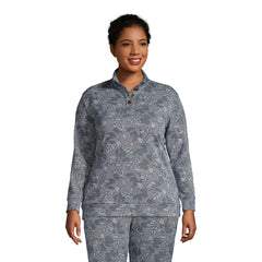 Women's Plus Size Long Sleeve Sport Knit Pullover
