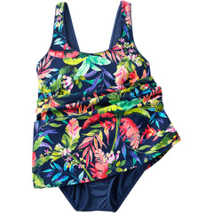 Women's Scoop Neck Mini Swim Dress Swimsuit